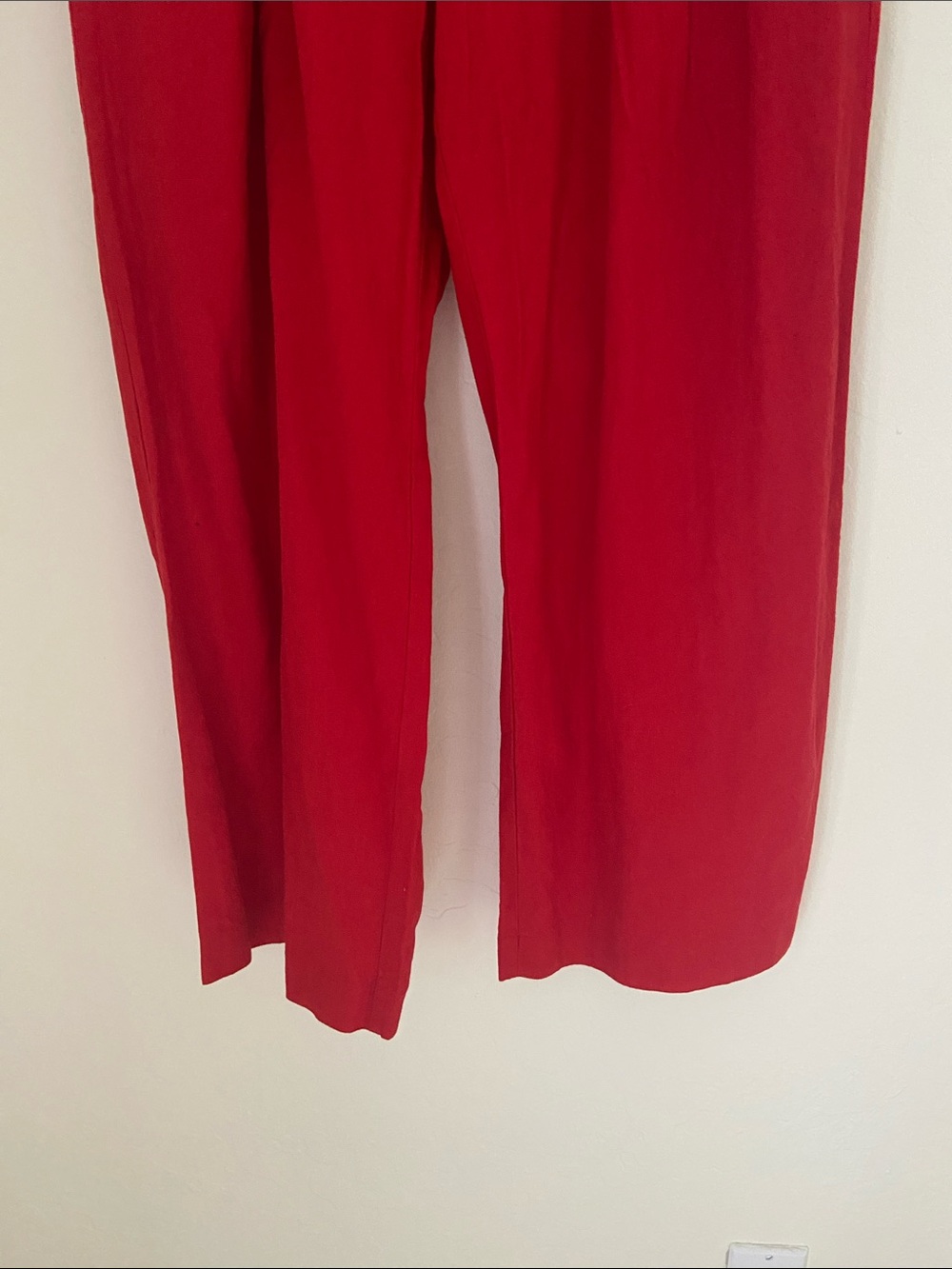 GAP | Red “365” High-Rise Linen-Blend Trousers Size 10P - Picture 6 of 7